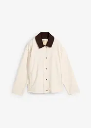 Twill jas met kraag van corduroy, bonprix