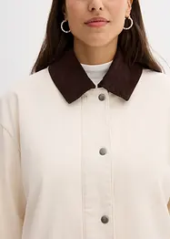 Twill jas met kraag van corduroy, bonprix