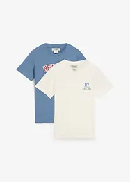 T-shirt van bioogisch katoen (set van 2), bonprix