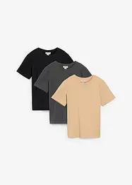 T-shirt van biologisch katoen (set van 3), bonprix