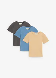 T-shirt van biologisch katoen (set van 3), bonprix