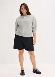 Oversized sweater met stras, bonprix