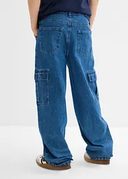 Loose fit cargo jeans met verstelbare band, straight, bonprix