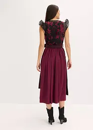 Dirndl met fluweel in midi lengte (2-dlg. set), bonprix