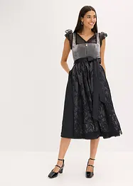 Dirndl met fluweel in midi lengte (2-dlg. set), bonprix