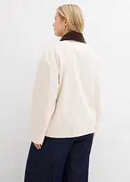 Twill jas met kraag van corduroy, bonprix