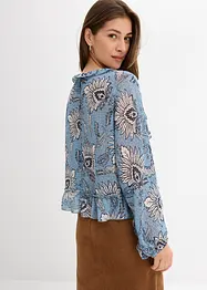 Chiffon blouse met ruches, bonprix