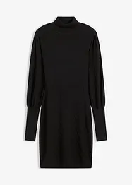 Gebreide jurk met col, bonprix