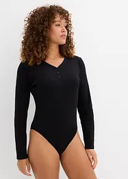 Geribbelde body met puur biologisch katoen, bonprix