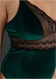 Fluwelen body ouvert, bonprix