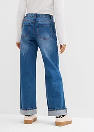 Wide leg jeans low waist, bonprix