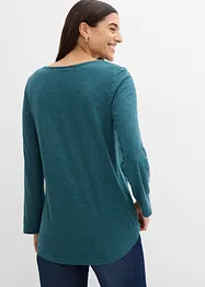 Katoenen Henley shirt met knoopsluiting, bonprix