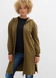 Extra lang sweatvest met splitten opzij, bonprix