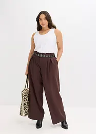 Wijde bandplooibroek met stretch, bonprix
