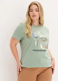 T-shirt met glitterprint, bonprix