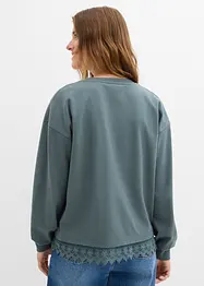Sweater met kanten rand, bonprix
