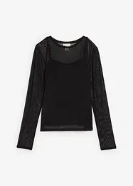 Longsleeve van mesh, bonprix