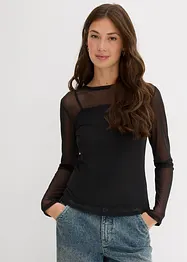 Longsleeve van mesh, bonprix