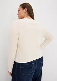 Geribd shirt met biologisch katoen, bonprix