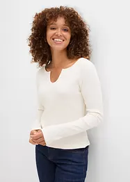 Geribd shirt met biologisch katoen, bonprix