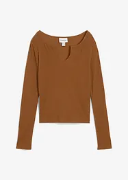 Geribd shirt met biologisch katoen, bonprix