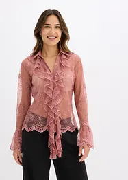 Blouse met kant, bonprix