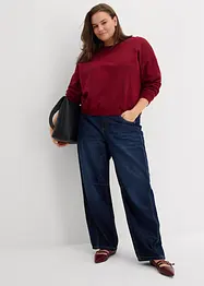 Korte oversized sweater van biologisch katoen, bonprix
