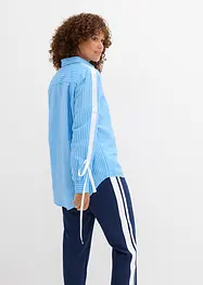 Oversized overhemdblouse van biologisch katoen, bonprix