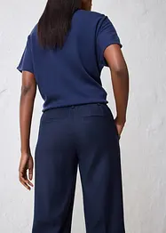 Flared broek met wol, bonprix