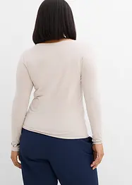 Licht longsleeve met boothals, bonprix