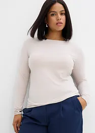 Licht longsleeve met boothals, bonprix