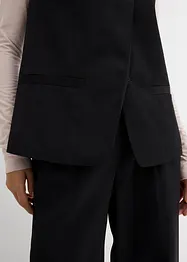 Lang mouwloos vest van twill, bonprix