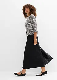 Twill rok met franjes, bonprix