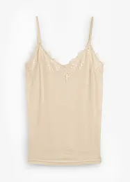 Top met wol en kant, bonprix