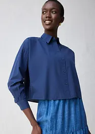 Korte overhemdblouse met zijde, bonprix
