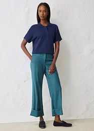 Flared broek met wol, bonprix