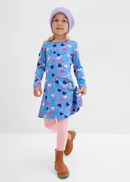 Meisjes jersey jurk met lange mouwen van biologisch katoen, bonprix