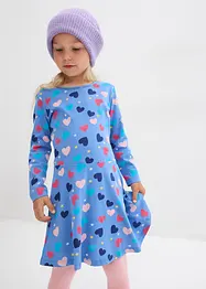 Meisjes jersey jurk met lange mouwen van biologisch katoen, bonprix