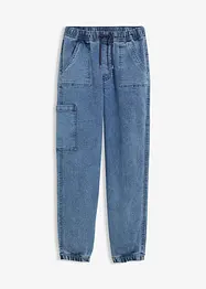 Jongens cargo jeans met stretch, loose fit, bonprix