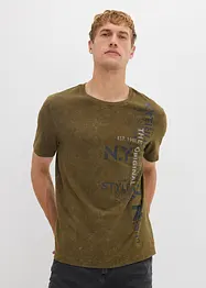 T-shirt in washed out look van biologisch katoen, bonprix