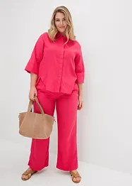 Overhemdblouse in een koele linnenmix, bonprix