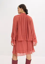 Chiffon jurk met volants, bonprix