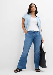 Flared jeans mid waist, bonprix