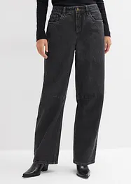 Barrel jeans mid waist, bonprix