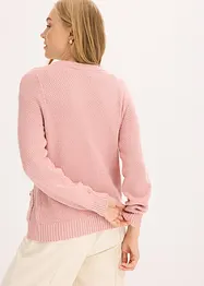 Gemêleerd vest met goudkleurige knopen, bonprix