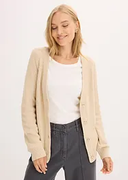 Gemêleerd vest met goudkleurige knopen, bonprix