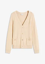 Gemêleerd vest met goudkleurige knopen, bonprix