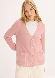 Gemêleerd vest met goudkleurige knopen, bonprix