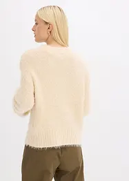 Boxy trui van donzig verengaren, bonprix