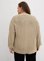 Vest met een vlechtpatroon, bonprix